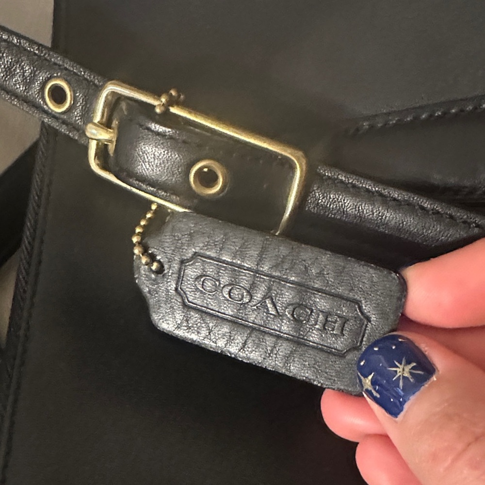 Coach Black Leather Tote Bag - Picture 2 of 10